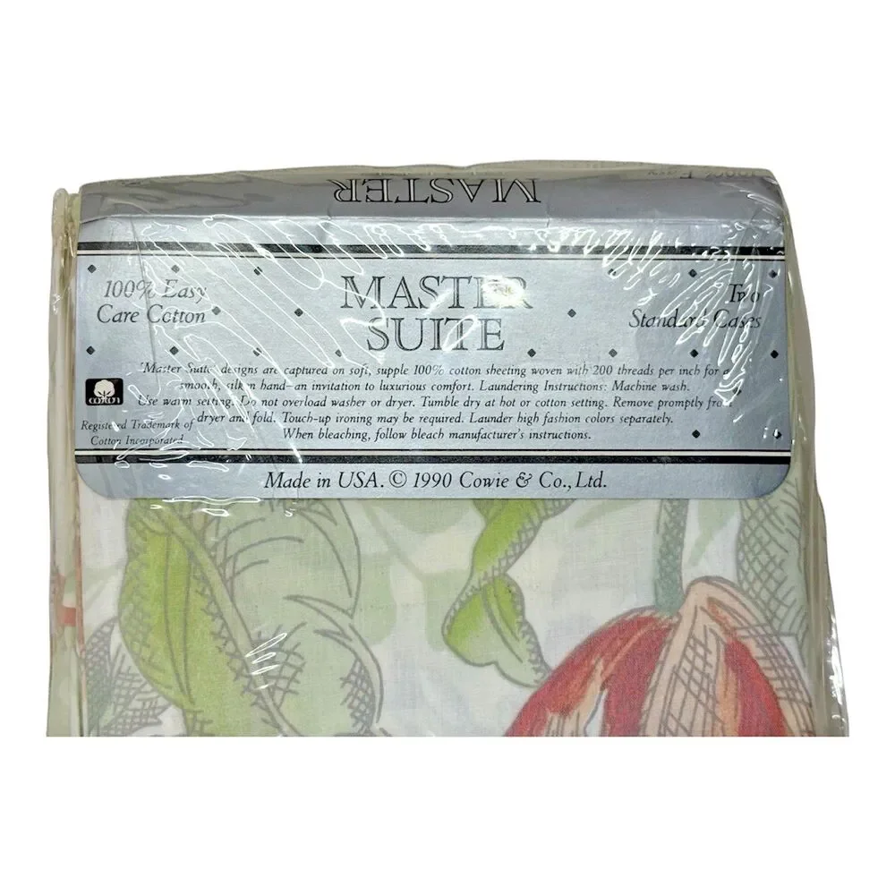 Vintage Master Suite Standard Pillowcases Floral Ruffle Pink